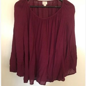 burgundy blouse